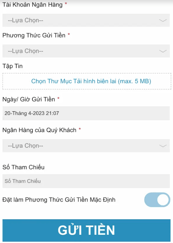 Hướng dẫn nạp tiền W88 qua chuyển khoản ngân hàng chi tiết